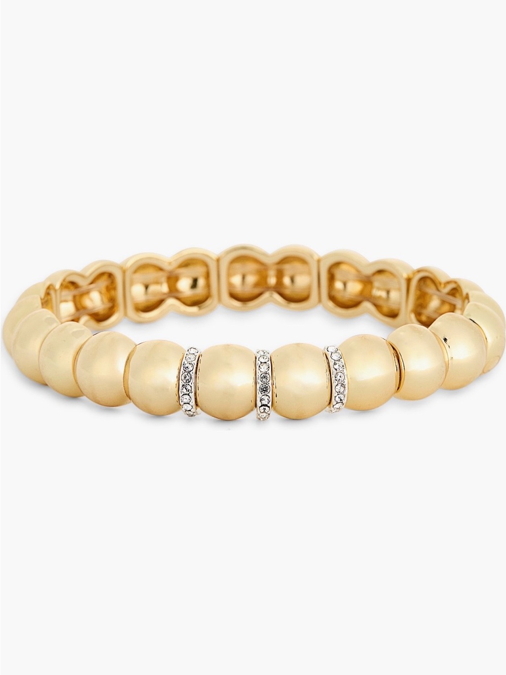 Nordstrom Rack Gold Bracelet with Cubic Zirconia Accent Spacers